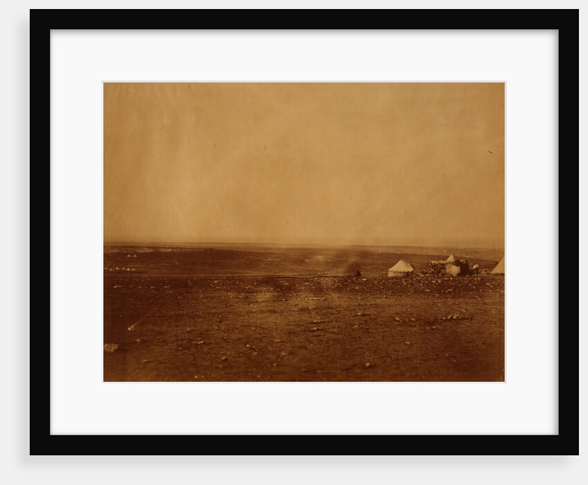 French left attack, Kamiesch in the distance - tents of Sir John Campbell in the foreground, Crimean War by Roger Fenton