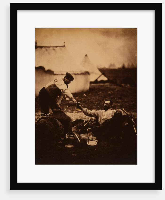 Major Hallewell, day's work done, Crimean War by Roger Fenton