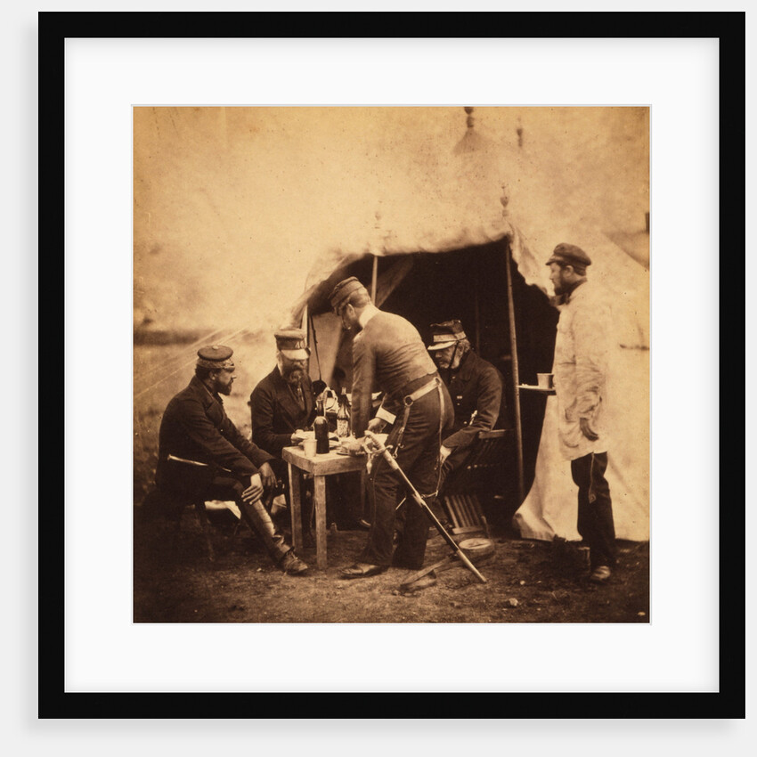 Brigadier Garrett & officers of the 46th Regiment, Crimean War by Roger Fenton