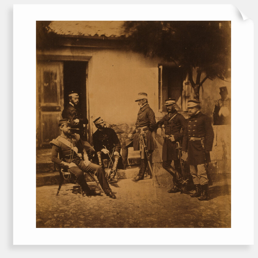Major General Estcourt, Adj.-Gen. Major De Morel, Captain Thompson, Lieutenant-Colonel Blane, Major Kirkland, Lieutenant-Colonel the Honourable W.L. Pakenham, officers of his staff by Roger Fenton