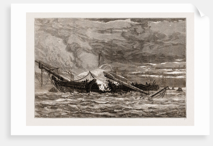 The Burning Of The Training Ship warspite Off Woolwich, UK by Anonymous