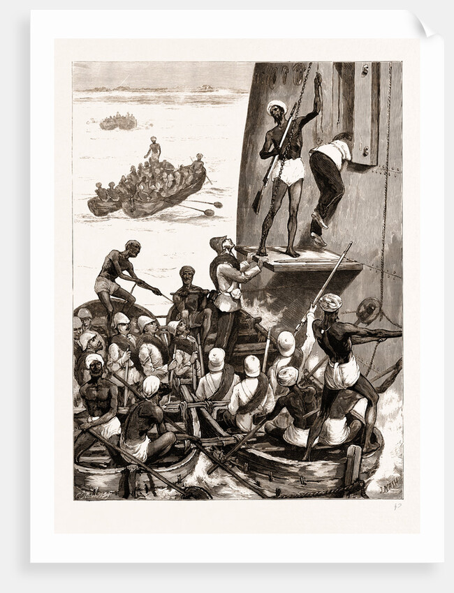 The Prince Of Wales In India, 1876: Troops Of The 43rd Regiment Embarking At Cananore To Meet The Prince by Anonymous