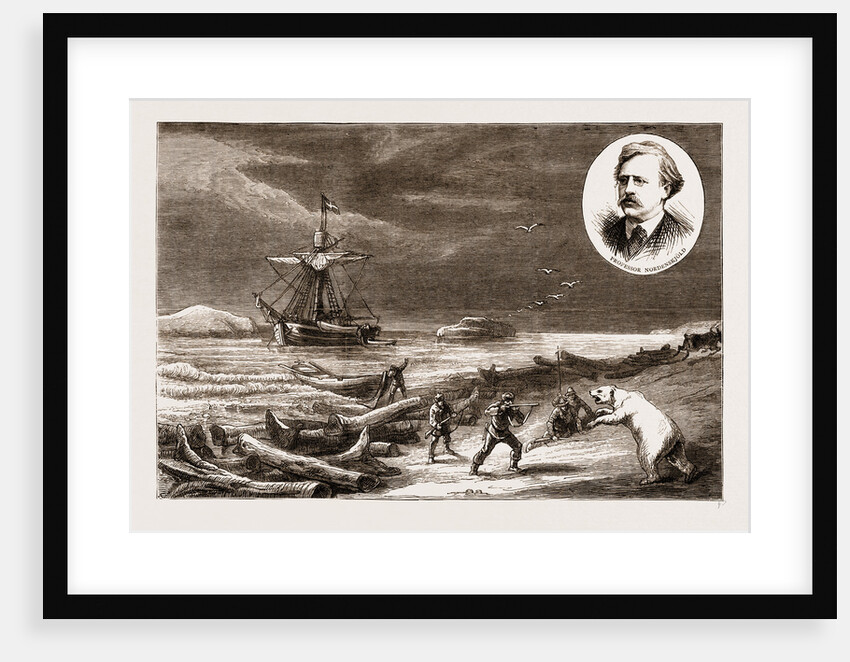 The Swedish Arctic Expedition: Hoisting The Swedish Flag At Dickson's Bay, Yenisei River by Anonymous
