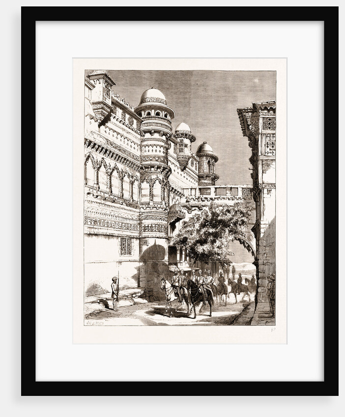 The Prince Of Wales Visiting The Fort At Gwalior, India by Anonymous