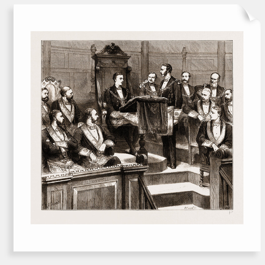 Installation Of Prince Leopold As Grand Master Of The Oxfordshire Freemasons In The Sheldonian Theatre, Oxford by Anonymous