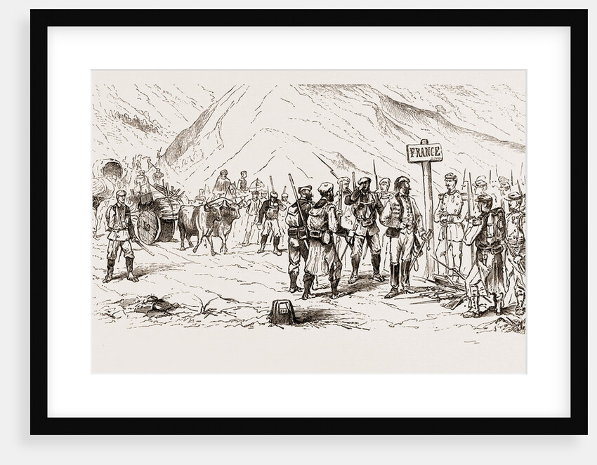 The End Of The Carlist War: Carlists And Their Families Crossing Into France At The Frontier Near Lesaca, Navarre by Anonymous