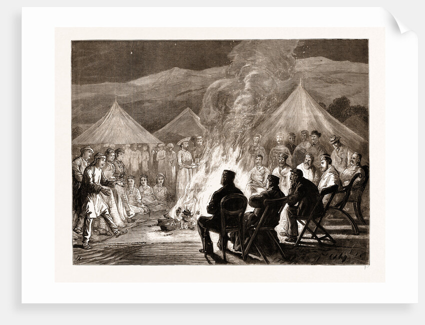 The Prince Of Wales In The Terai: The Camp Fire: Thibetans Dancing, 1876 by Anonymous
