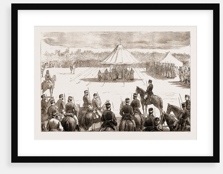 The End Of The Carlist War: King Alfonso And The Troops Hearing Mass In The Camp At Dehesa De Amaniel, Spain by Anonymous