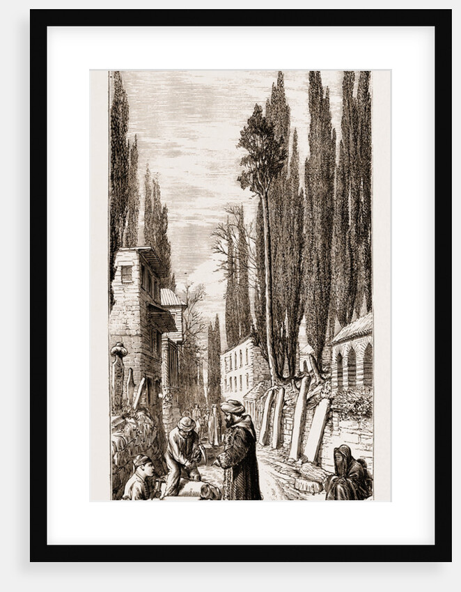 Making Tombstones At The Entrance To The Turkish Cemetery At Scutari by Anonymous
