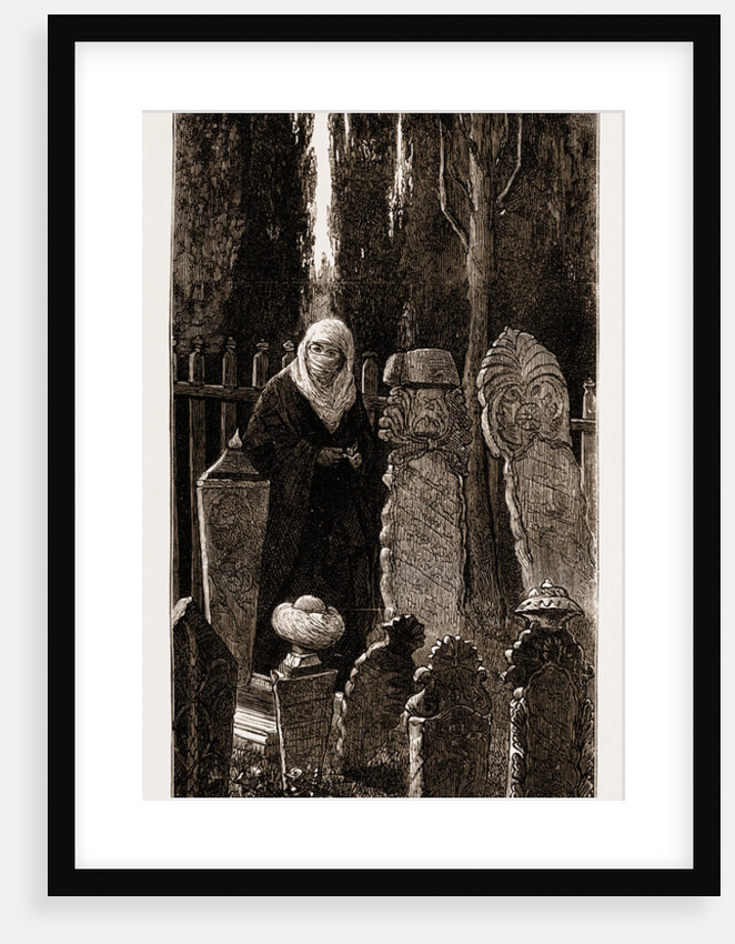 A Family Corner At The Turkish Cemetery At Scutari, Istanbul by Anonymous