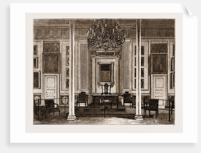 The American Centennial Exhibition, 1876: Room In Independence Hall Where The Declaration Of Independence Was by Anonymous