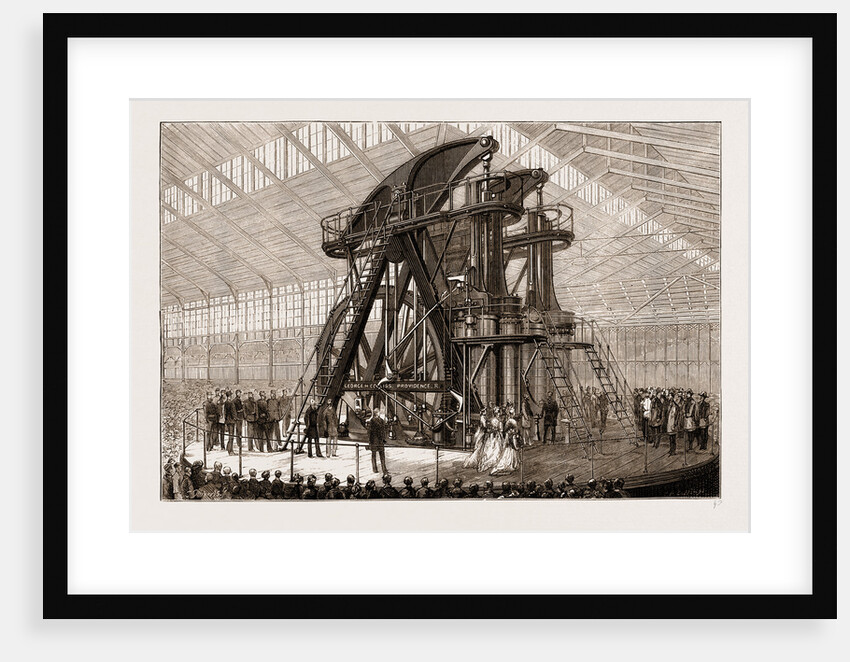 The American Centennial Exhibition, 1876: President Grant And The Emperor Of Brazil Starting The corliss Engine In The Machinery Hall by Anonymous