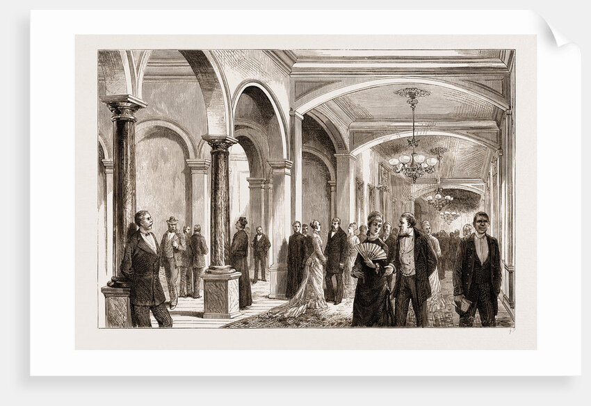 The American Centennial Exhibition: Hotel Life At Philadelphia: The Corridor After Dinner, US by Anonymous