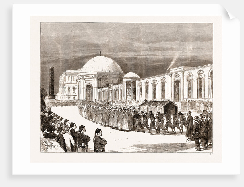 The Eastern Question: Funeral Procession Of The Late Sultan Entering The Mausoleum Of Sultan Mahmoud Il by Anonymous