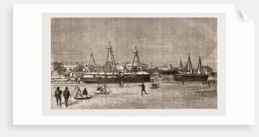 H.M.S. Growler Frozen In At Tientsin, Peiho River by Anonymous