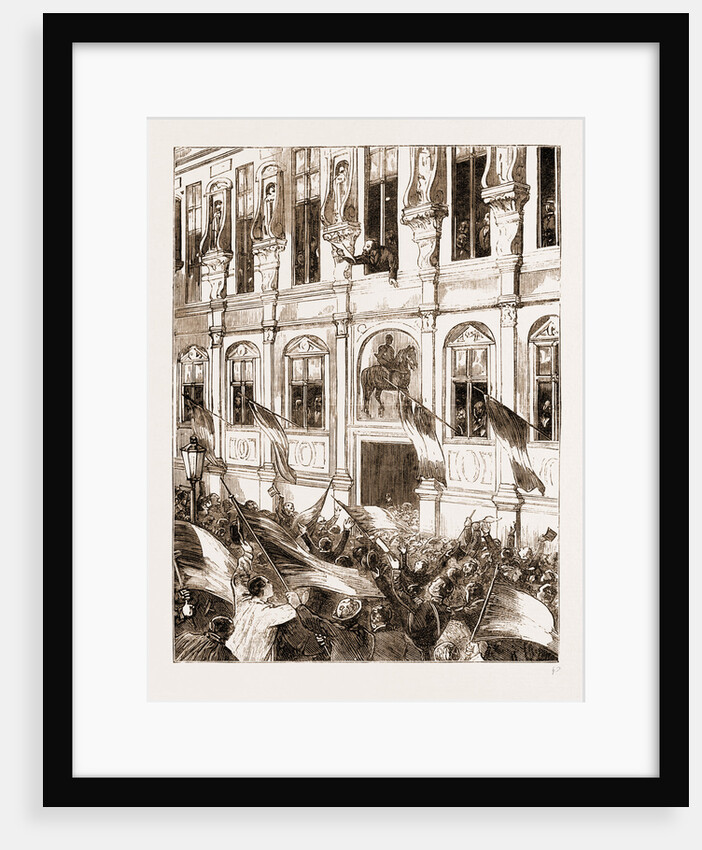 M. Gambetta Proclaiming The Deposition Of Napoleon III. And The Establishment Of The Republic From The Hotel De Ville, Paris by Anonymous
