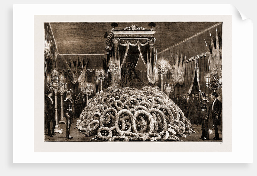The Late Leon Gambetta: The Lying-in-state In The Mortuary Chamber In The Palais Bourbon, France by Anonymous