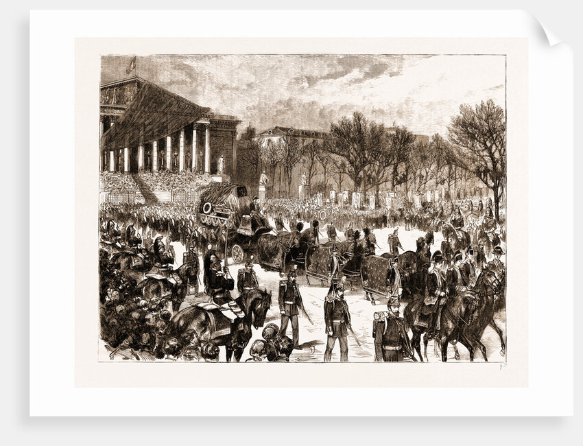 The Late Leon Gambetta: The Funeral Procession Leaving The Chamber Of Deputies, 1883 by Anonymous