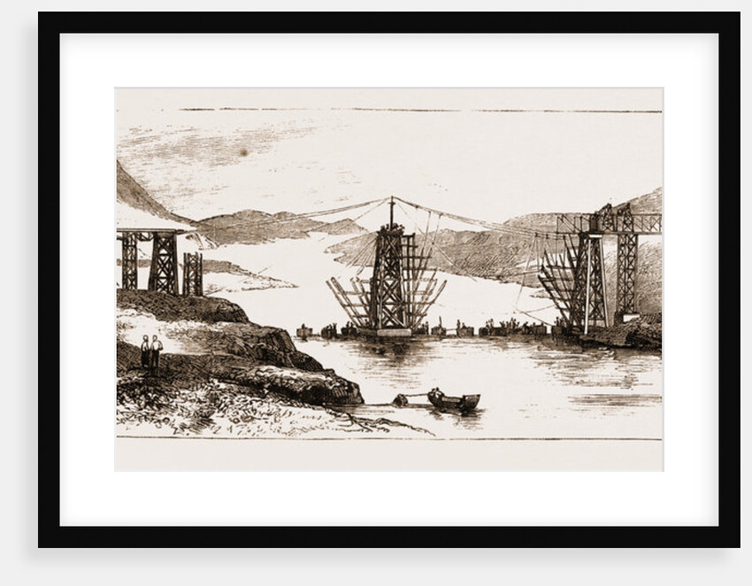 The Tour Of The Viceroy Of India In The Punjaub: The New Bridge Over The Indus At Attock Nearly Completed by Anonymous