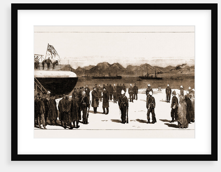 Egypt After The War: The Hon. Mark Napier Bidding Farewell To Arabi And His Fellow-exiles On Their Embarkation At Suez For Ceylon, 1883 by Anonymous