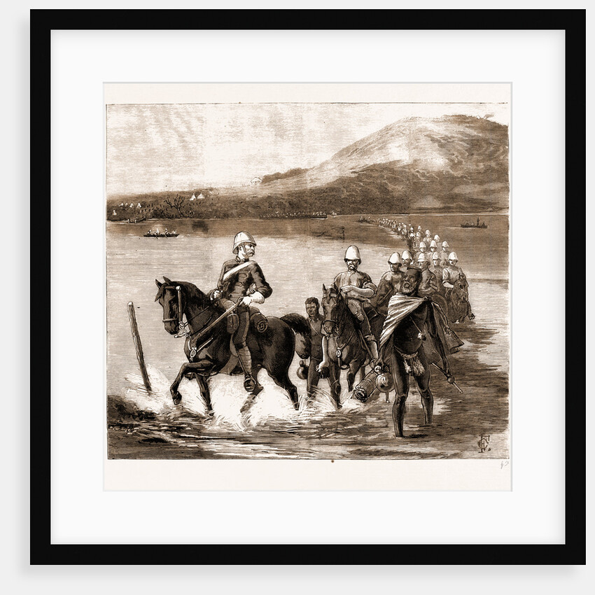 The Restoration Of Cetewayo: The Military Escort Crossing The Tugela On Their Way To Meet The King, 1883 by Anonymous