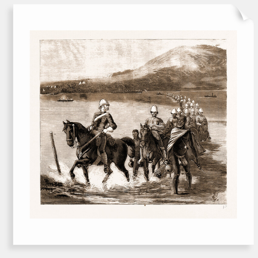 The Restoration Of Cetewayo: The Military Escort Crossing The Tugela On Their Way To Meet The King, 1883 by Anonymous