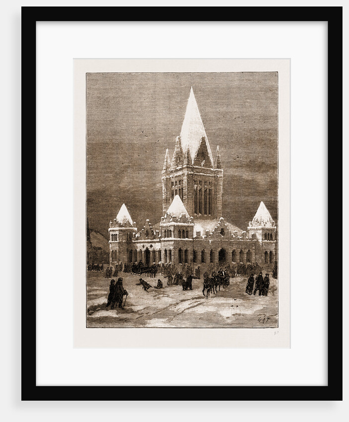 Winter In Canada: The Ice Palace At Montreal, 1883 by Anonymous