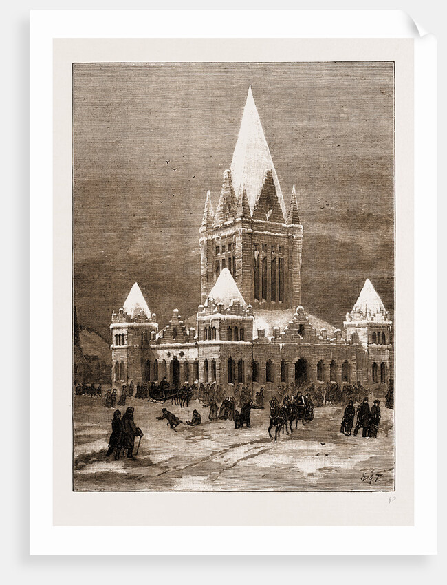 Winter In Canada: The Ice Palace At Montreal, 1883 by Anonymous