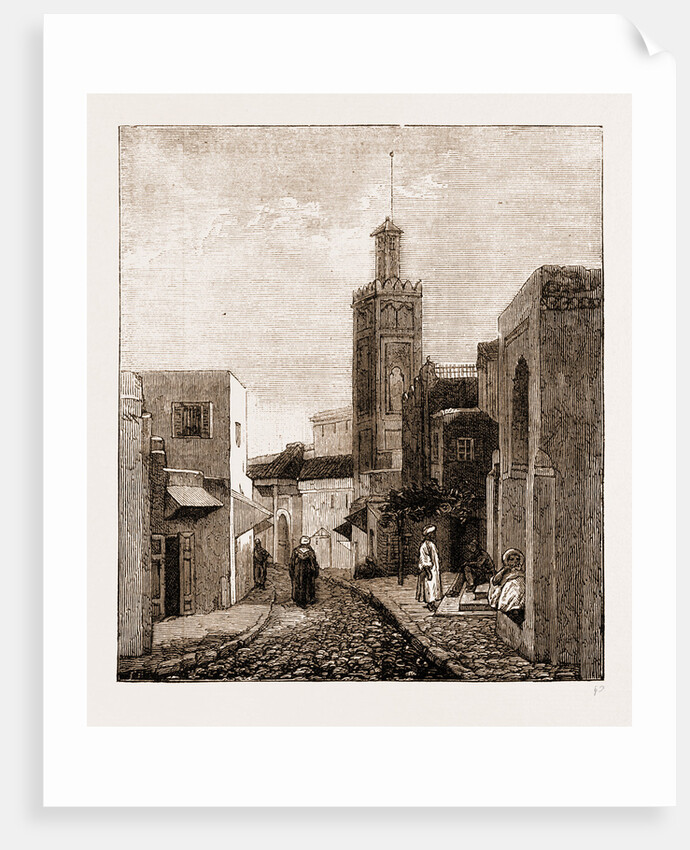 A Mosque And Street In Tangier by Anonymous