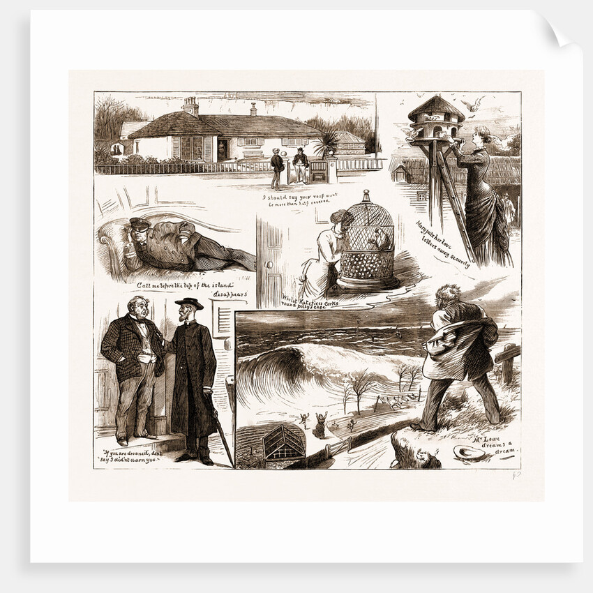 A Tidal Wave That Did Not Come, 1883 by Anonymous