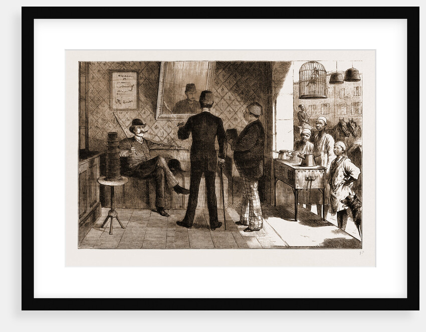 English Officers In The Egyptian Service: Trying On A Fez In Cairo by Anonymous