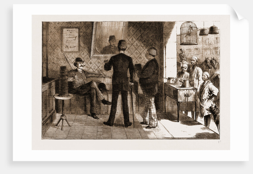 English Officers In The Egyptian Service: Trying On A Fez In Cairo by Anonymous