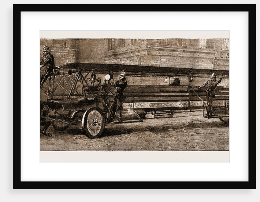 The New Ladder-truck For Saving Life At Fires: First Used At The Great Fire In Paternoster Row, UK by Anonymous