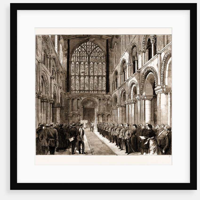 Lord Napier Of Magdala Unveiling In Rochester Cathedral A Memorial Window To The Officers And Men Of The Royal Engineers Who Fell In The South African And Afghan Campaigns, UK, 1883 by Anonymous