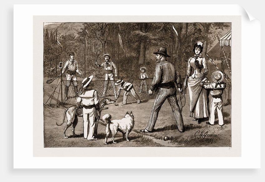 The Prince Of Wales At Baden-baden, The Jubilee Of The International Club: A Match At The New Lawn Tennis Club, 1883 by Anonymous
