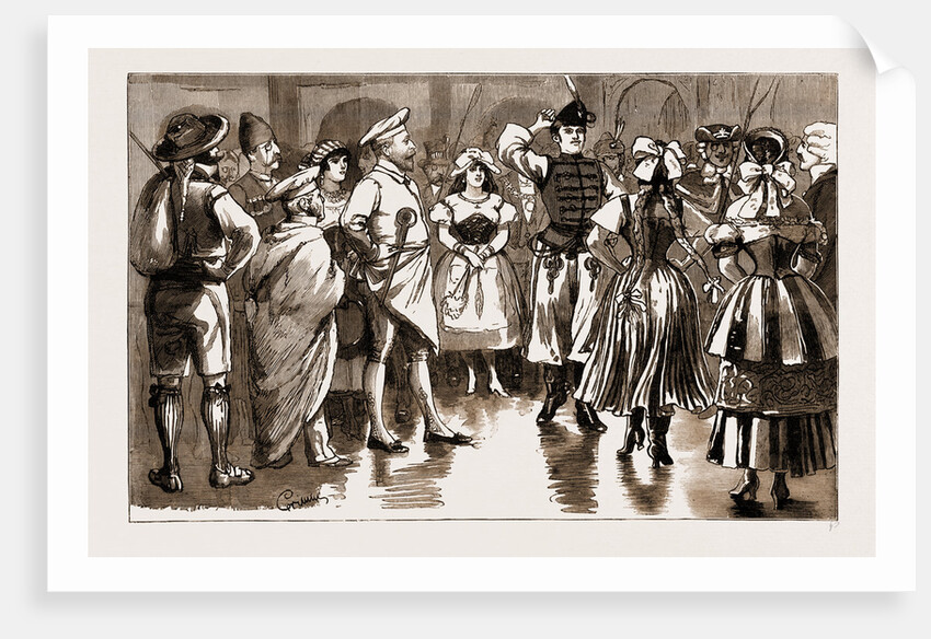 The Prince Of Wales At Baden-baden, The Jubilee Of The International Club: The Costume Ball Given By The Baden Club, 1883 by Anonymous
