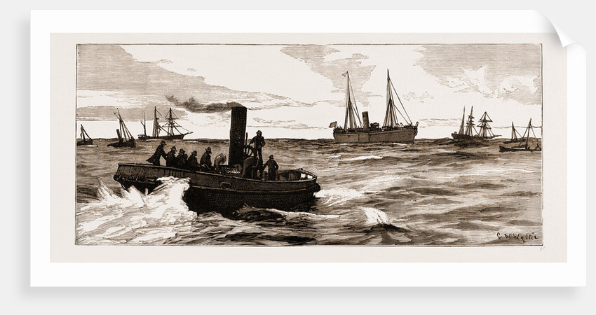 The Assassination Of Carey, Arrest Of O'Donnell At Port Elizabeth: The Police Going Off In A Launch To The Melrose To Arrest O'donnell, 1883 by Anonymous