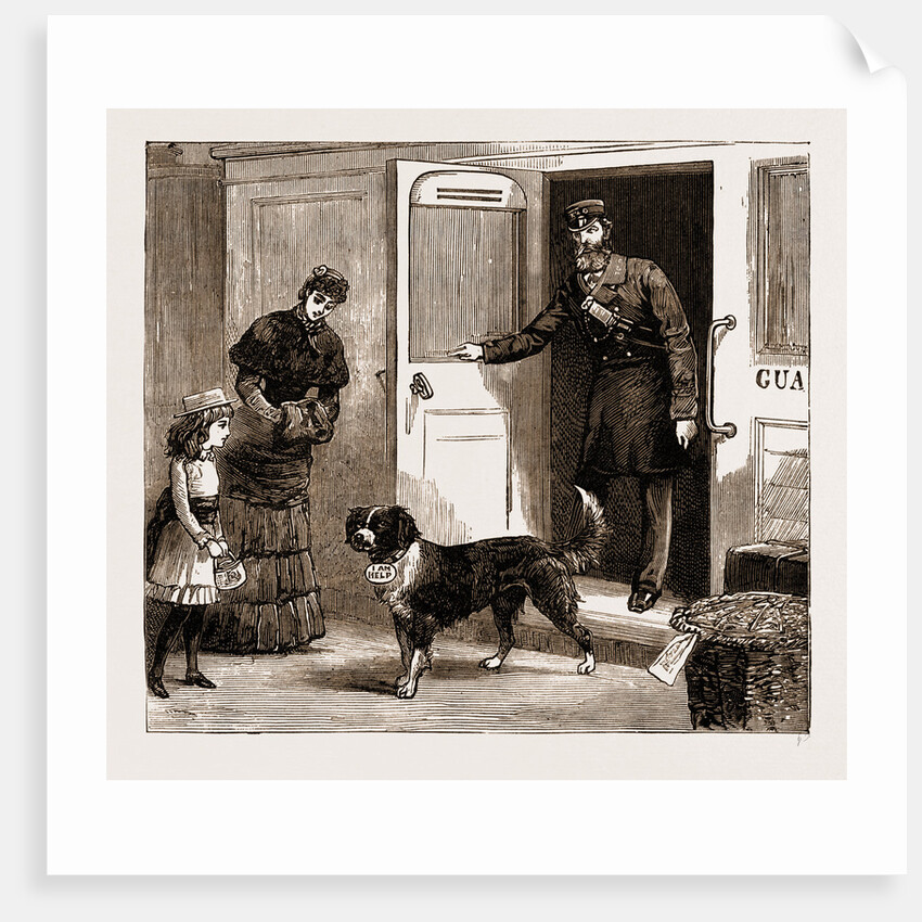 The Railway Dog Help, And His Master, UK, 1883 by Anonymous