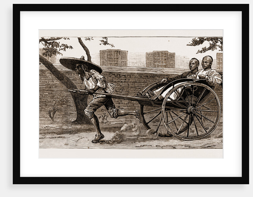 A Jinriksha, Rickshaw, Or Chinese Hand-carriage, 1883 by Anonymous