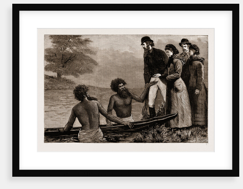 The Ladies Want To Cross A River, New South Wales, Australia, 1883 by Anonymous
