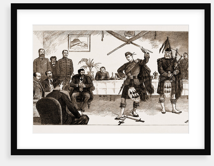 The Malagasy Envoys At Cape Town, South Africa: Entertainment At The Officers' Mess Of The First Argyll And Sutherland Highlanders, 1883 by Anonymous