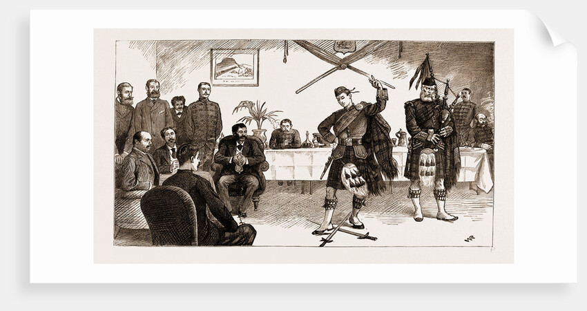 The Malagasy Envoys At Cape Town, South Africa: Entertainment At The Officers' Mess Of The First Argyll And Sutherland Highlanders, 1883 by Anonymous