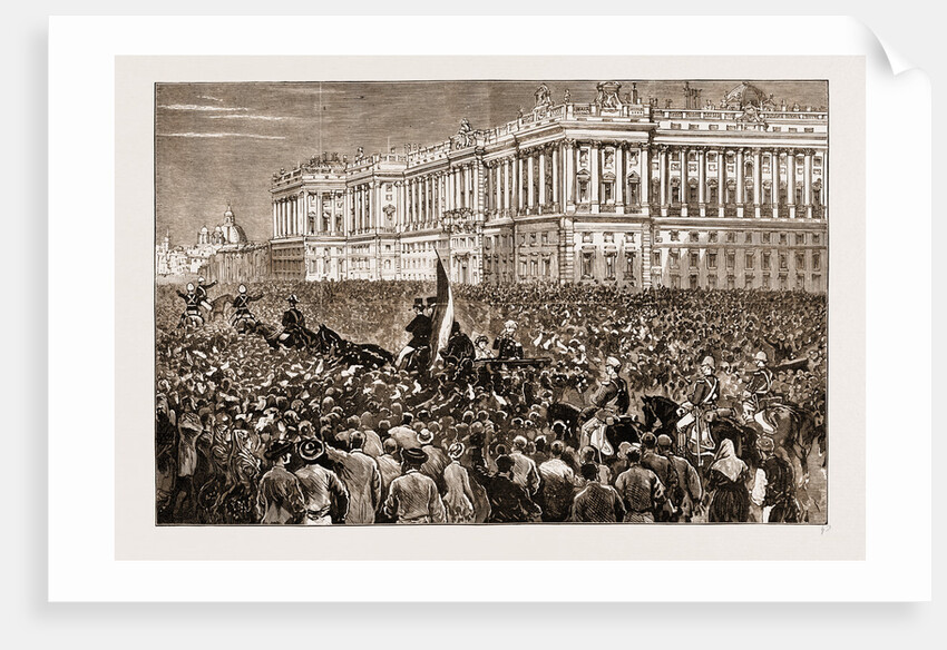 France And Spain: The Reception Of King Alfonso At The Royal Palace, Plaza Del Oriente, Madrid, On His Return From Paris, 1883 by Anonymous