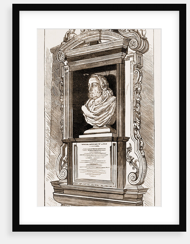 Memorial Bust And Tablet In Hempstead Church Of Dr. William Harvey, UK, 1883 by Anonymous