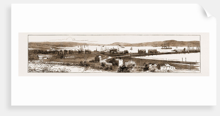 General View Of Larne Harbour, Ireland, Lately Visited By Sir Stafford Northcote, 1883 by Anonymous