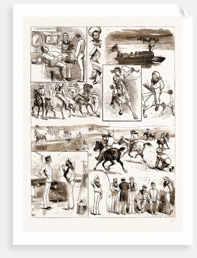 English Sports Abroad, A Naval Paper-chase At Maldonado, River Plate, 1883 by Anonymous