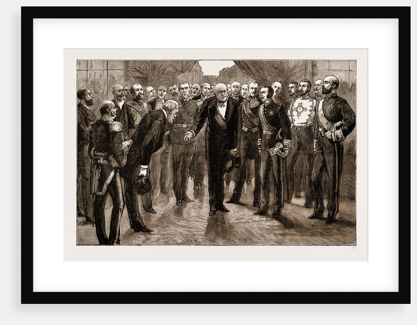 President Grevy And The French Cabinet Receiving The King At The Gare Du Nord, Paris, France, 1883 by Anonymous