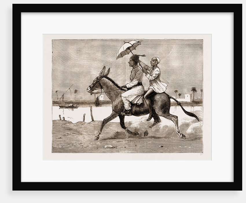 Master And Slave: A Sketch On The Banks Of The Blue Nile, Khartoum, Sudan, 1883 by Anonymous