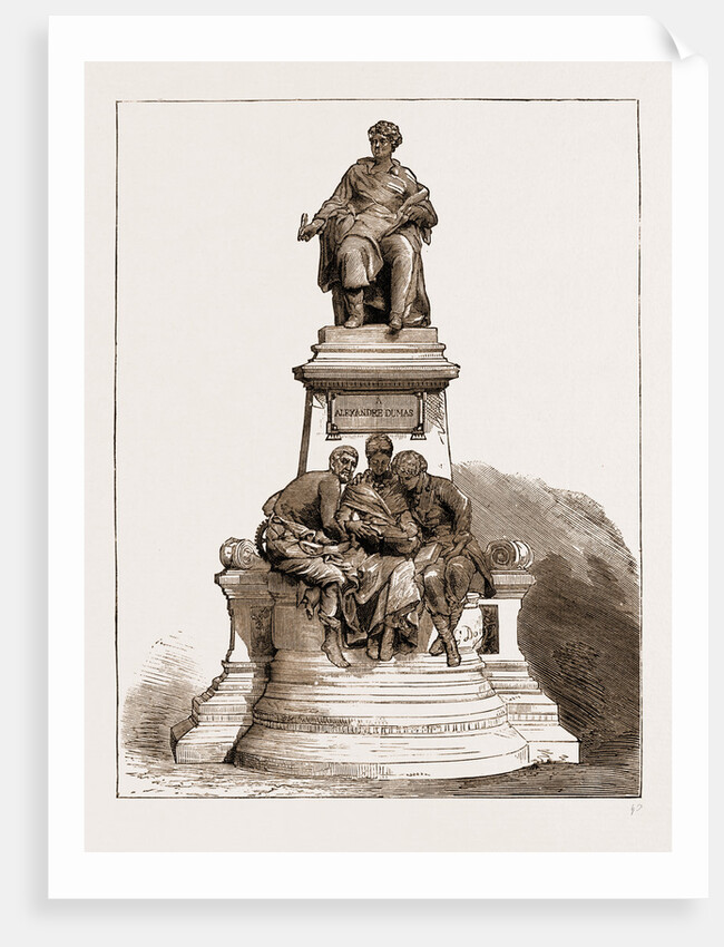The Late Gustave Dore's Statue Of Alexandre Dumas On The Place Malesherbes, Paris, France, 1883 by Anonymous