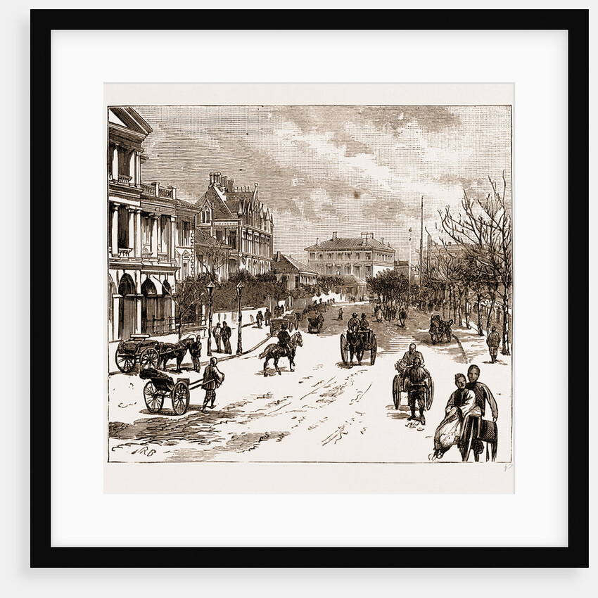 The Bund, English Settlement, Shanghai, Showing The English Club, China, 1883 by Anonymous